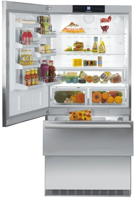 Liebherr - 35.8125 Inch 19.4 cu. ft Bottom Mount Refrigerator in Stainless - CS2061 Stainless