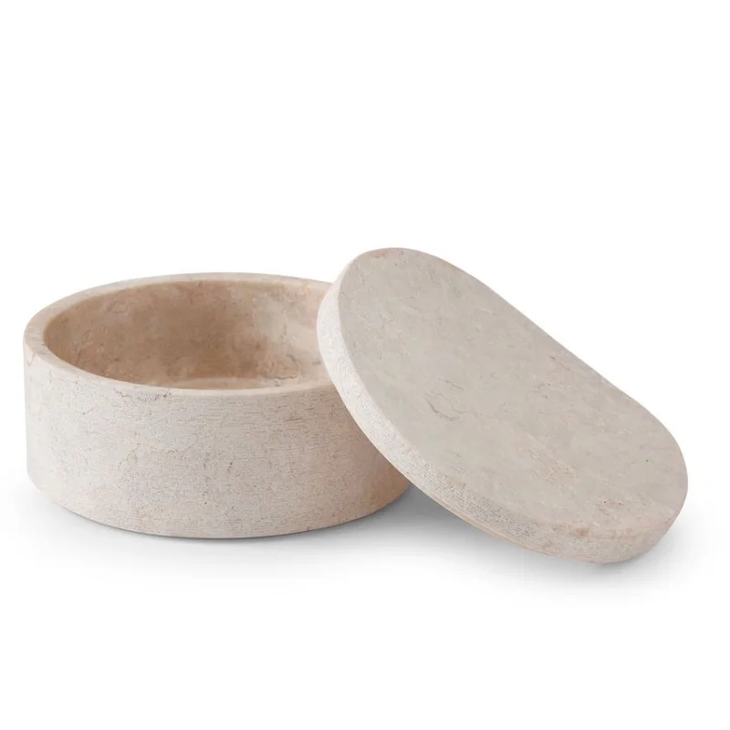Limestone Bathroom Cotton Jar