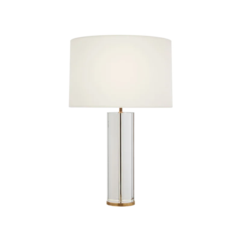 Lineham Table Lamp, Crystal with Brass, 29.5"H