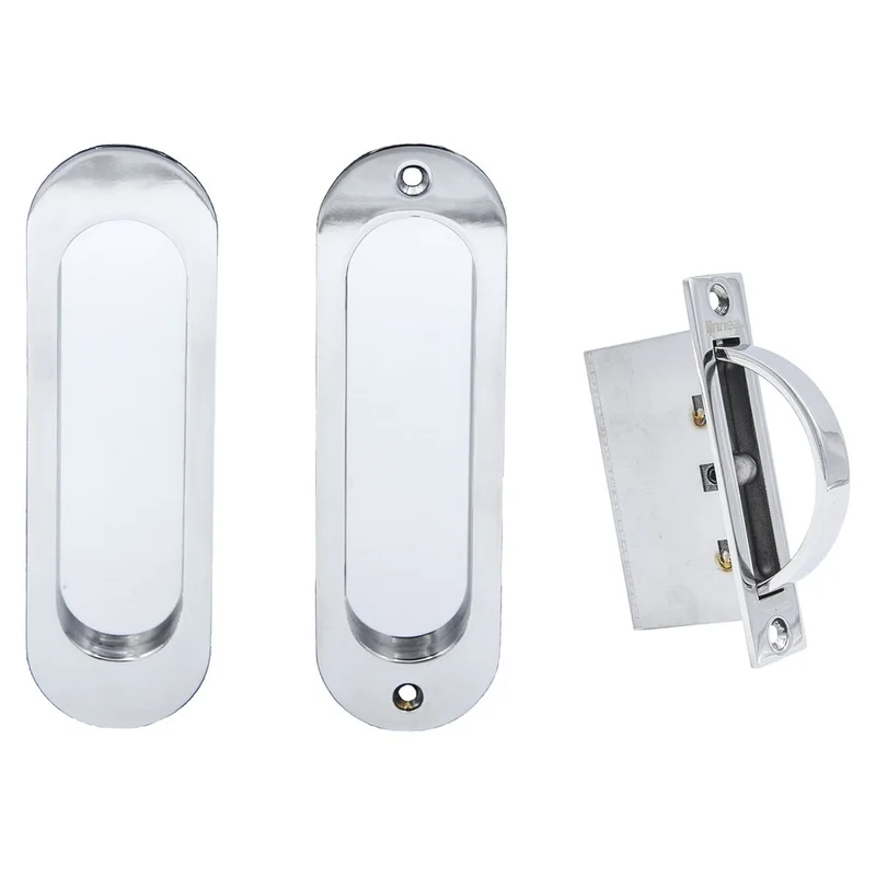 Linnea - Pocket Door - PL160R-00-FD Passage Pocket Door Lock with Edge Pull