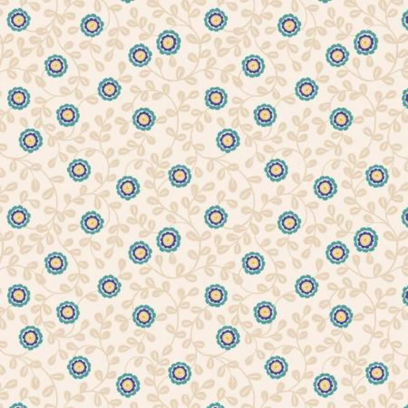 Little Matryoshka: Cream Floral (1/4 Yard)