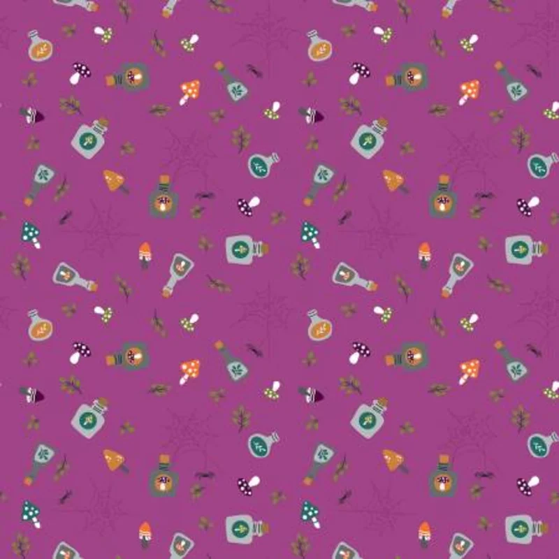 Little Witch: Potions- Magenta (1/4 Yard)