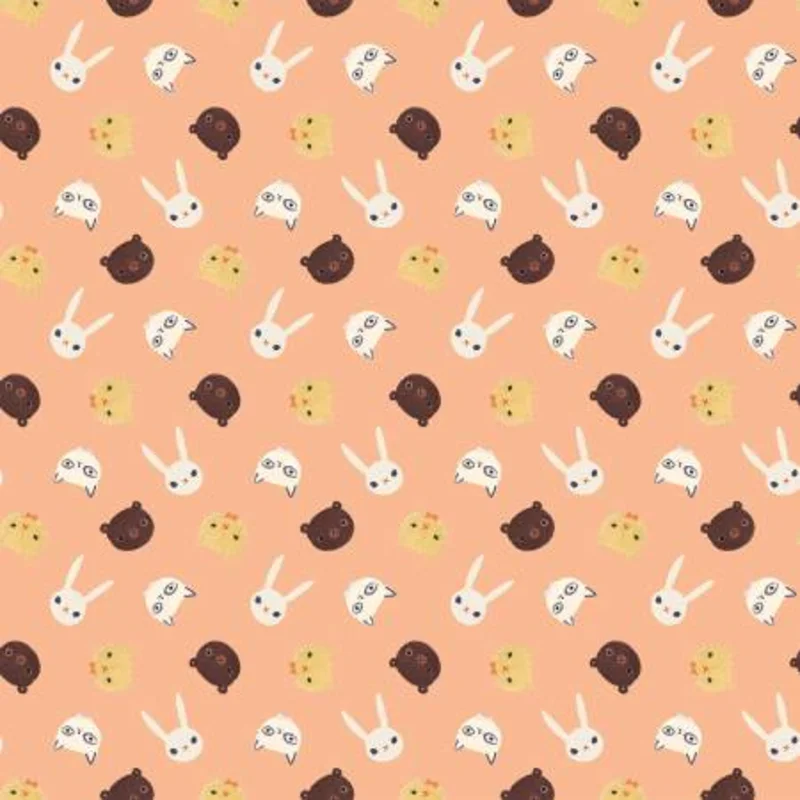 Littlest Familys Big Day: Friends in Coral (1/4 Yard)