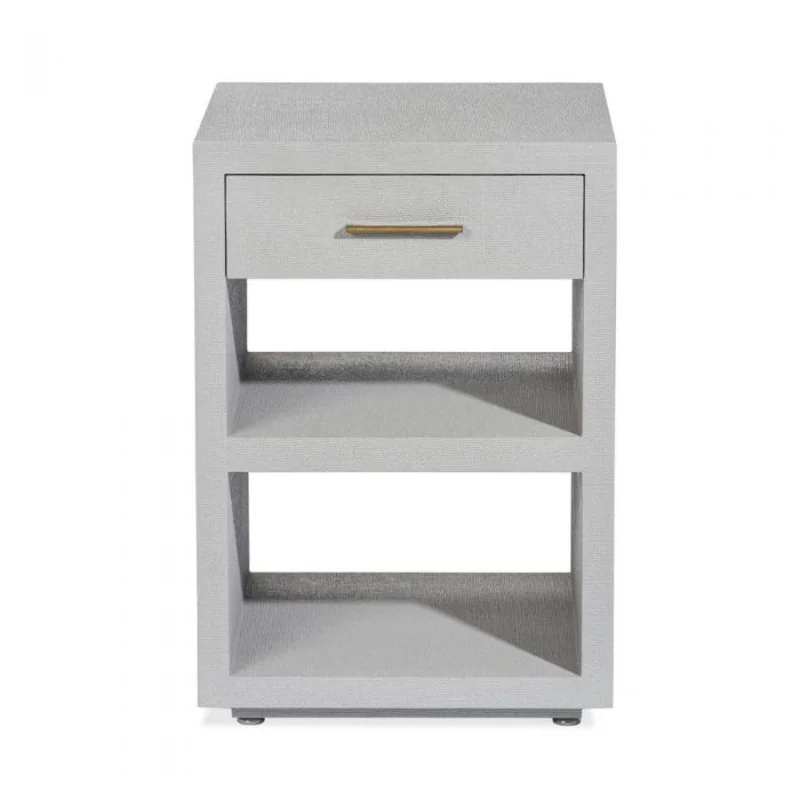 Livia Small Bedside Chest, 18"W, Light Grey