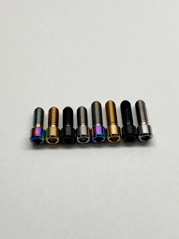 Lock-On Grip Bolt - Single Bolt - Titanium Rainbow Oil Slick