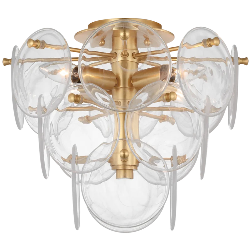 Loire Medium Tiered Flush Mount, Gild