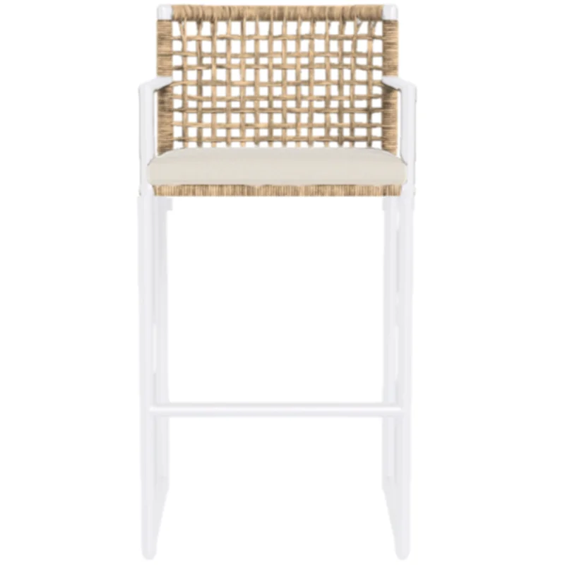 Loop Bar Stool, Aluminum White/ Siesta Ivory