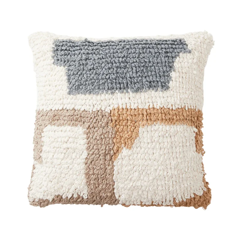 Loops Pillow, Neutral, 18" x 18"