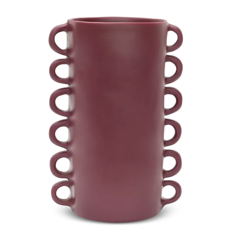 Loopy Large Vase, Oxblood
