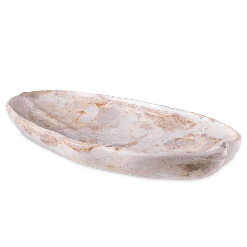 Loulou Tray - Brown Marble, 19.29" W