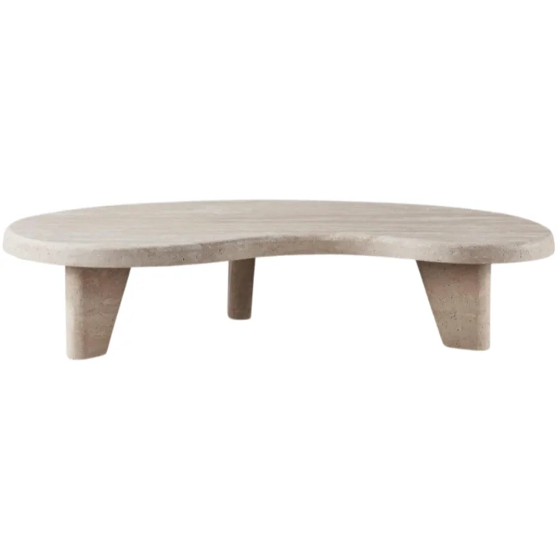 Lucca Organic Coffee Table, Travertine Natural