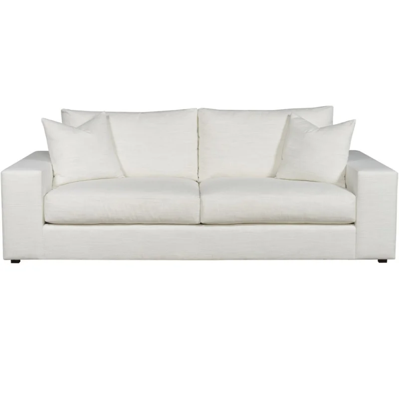 Lucca Two Seat Sofa, Kipri Snow Performance Fabric, 95"W