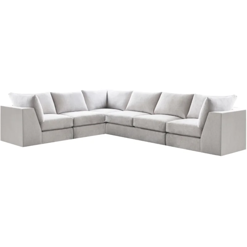 Lucy 141 x 111 Trackstar Nickel Performance Fabric Sectional (can be left or right facing)