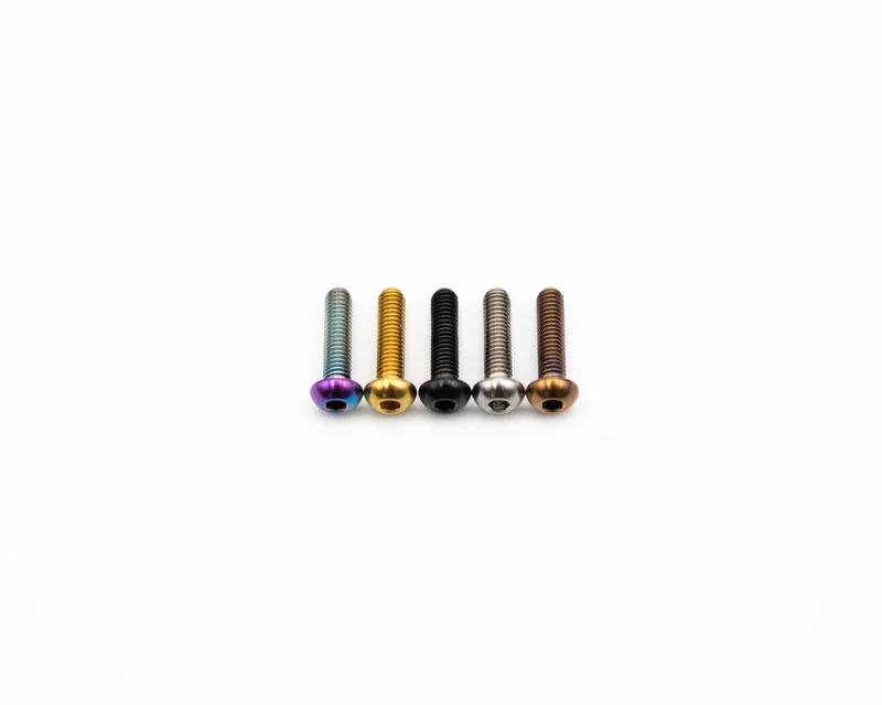 M3x12mm - Button Head - Titanium Rainbow Oil Slick