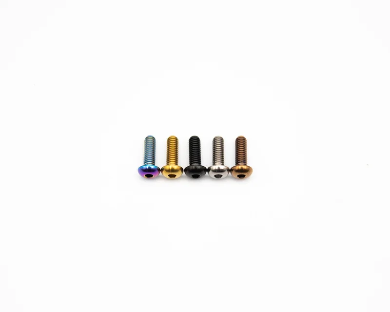 M4x12mm - Button Head - Titanium Rainbow Oil Slick