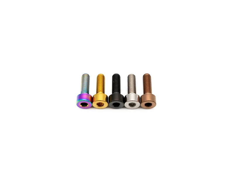 M4x12mm - Capped Head - Titanium Rainbow Oil Slick