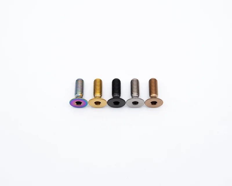 M4x12mm - Countersunk Head - Titanium Rainbow Oil Slick