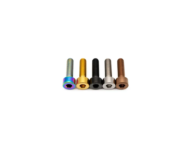 M4x14mm - Capped Head - Titanium Rainbow Oil Slick