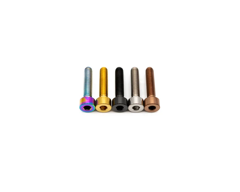 M4x18mm - Capped Head - Titanium Rainbow Oil Slick