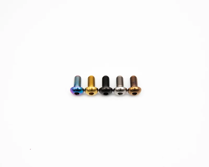 M4x8mm - Button Head - Titanium Rainbow Oil Slick