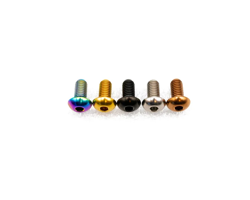 M5x10mm - Button Head - Titanium Rainbow Oil Slick