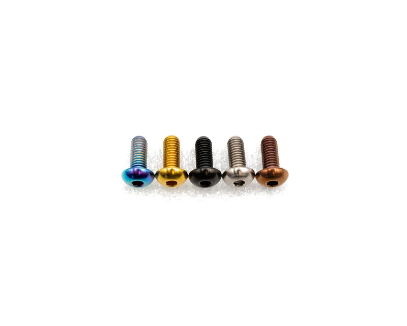 M5x12mm - Button Head - Titanium Rainbow Oil Slick