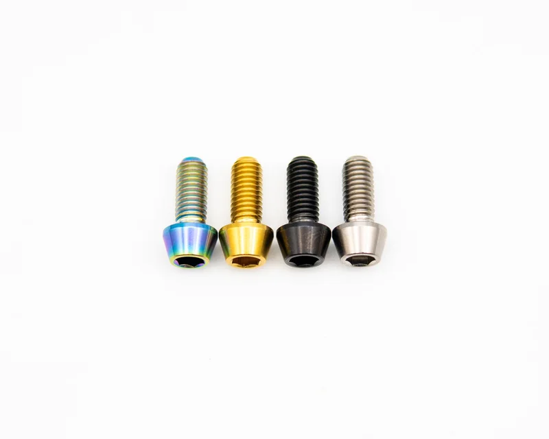 M5x12mm - Tapered Head - Titanium Rainbow Oil Slick