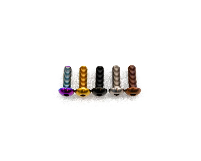 M5x15mm - Button Head - Titanium Rainbow Oil Slick