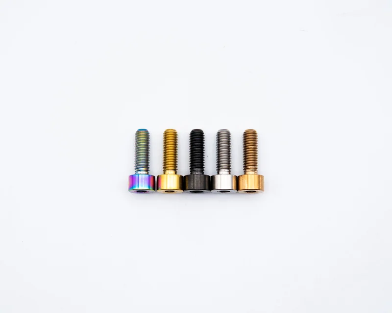 M5x15mm - Capped Head - Titanium Rainbow Oil Slick