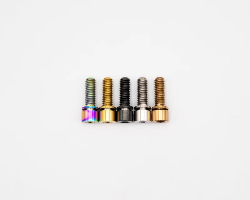 M5x15mm - Narrow Capped Head - Titanium Rainbow Oil Slick