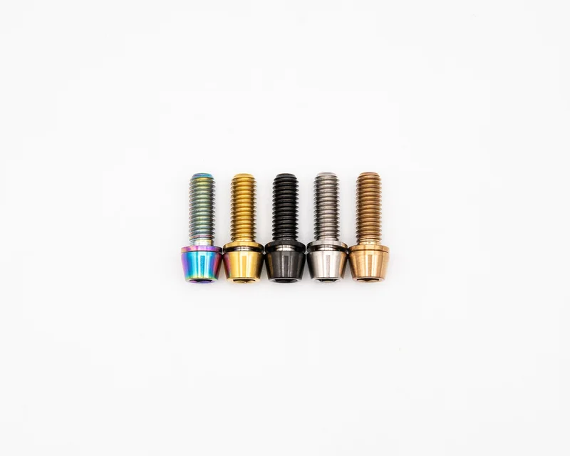 M5x15mm - Narrow Tapered Head - Titanium Rainbow Oil Slick