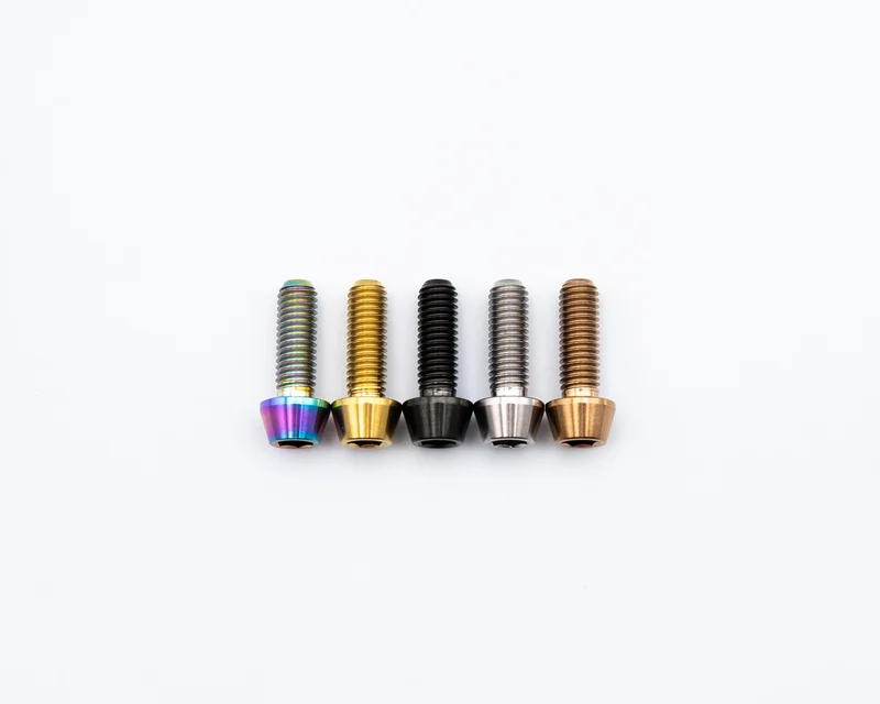 M5x15mm - Tapered Head - Titanium Rainbow Oil Slick