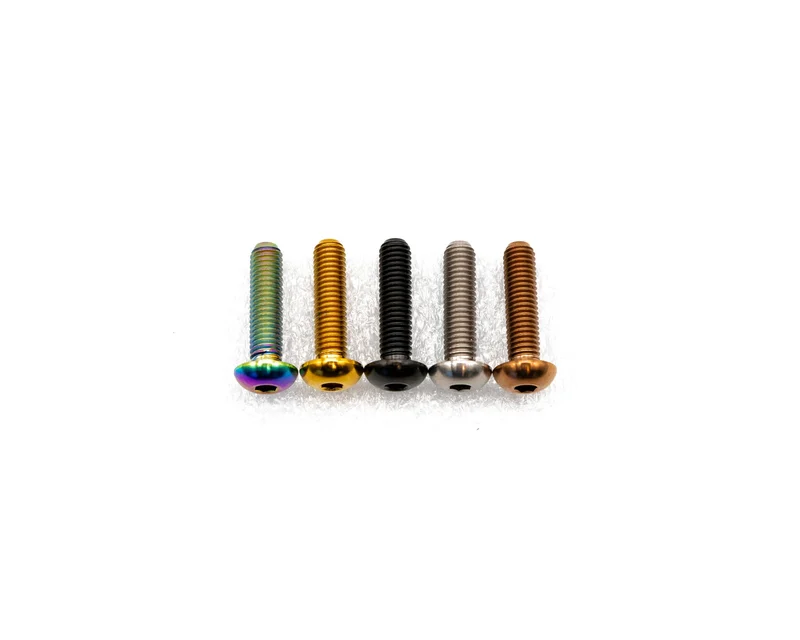 M5x20mm - Button Head - Titanium Rainbow Oil Slick