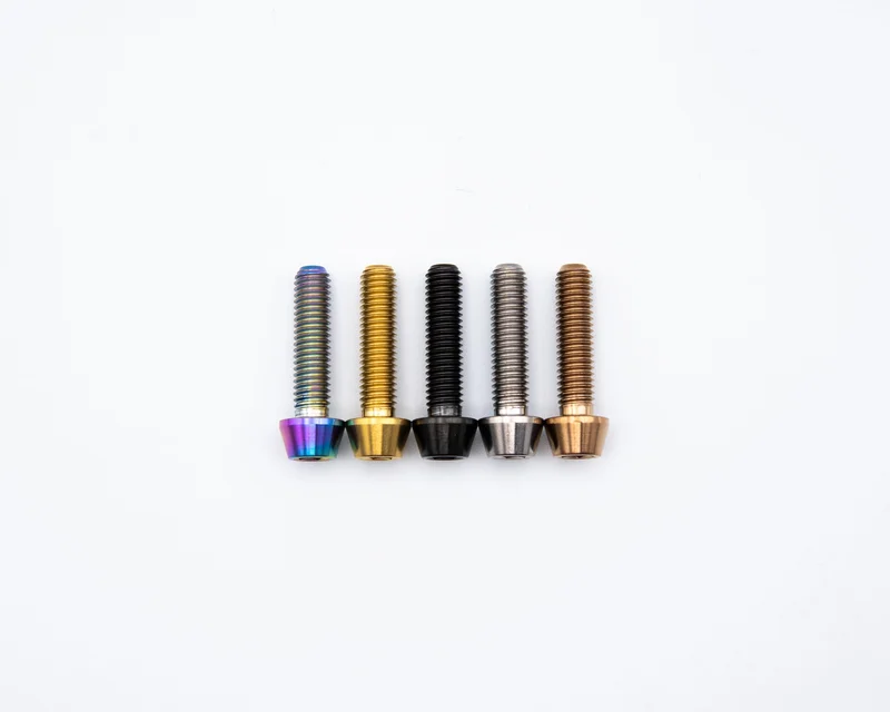 M5x20mm - Tapered Head - Titanium Rainbow Oil Slick