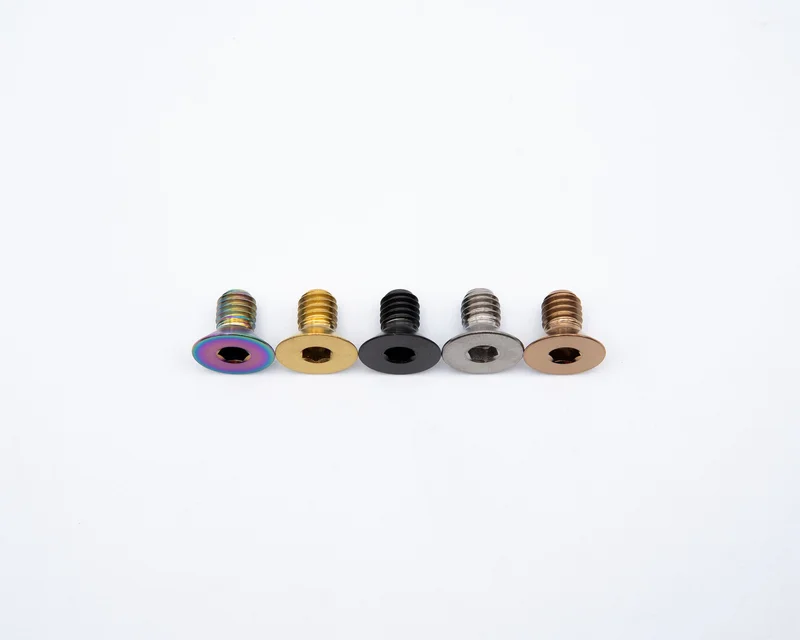 M6x10mm - Countersunk Head - Titanium Rainbow Oil Slick