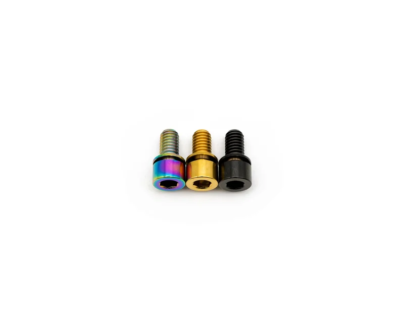 M6x12mm - Capped Head - Fixed Washer - Titanium Rainbow Oil Slick