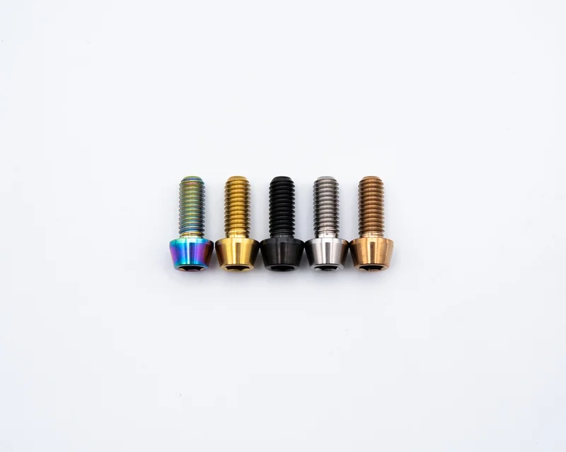 M6x15mm - Tapered Head - Titanium Rainbow Oil Slick