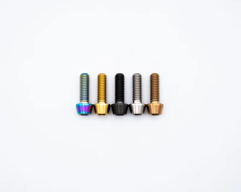 M6x18mm - Tapered Head - Titanium Rainbow Oil Slick