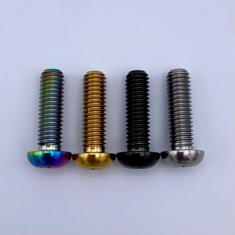 M6x20mm - Button Head Low Profile - Titanium Rainbow Oil Slick