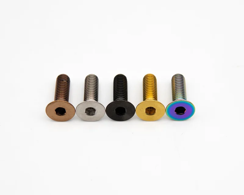 M6x20mm - Countersunk Head - Titanium Rainbow Oil Slick