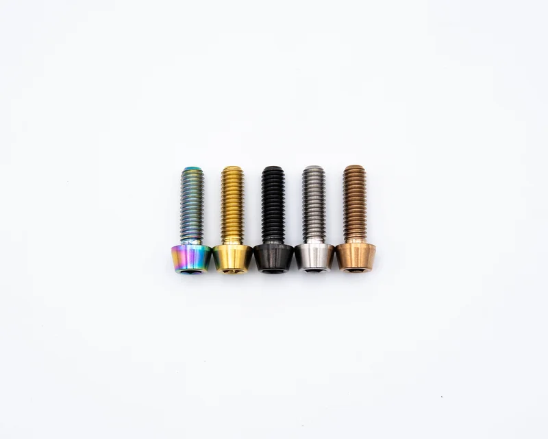 M6x20mm - Tapered Head - Titanium Rainbow Oil Slick
