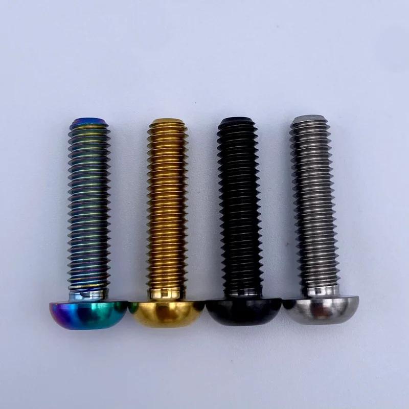 M6x25mm - Button Head Low Profile - Titanium Rainbow Oil Slick