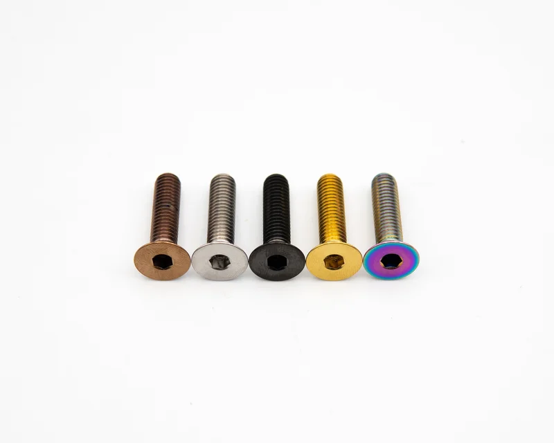 M6x25mm - Countersunk Head - Titanium Rainbow Oil Slick