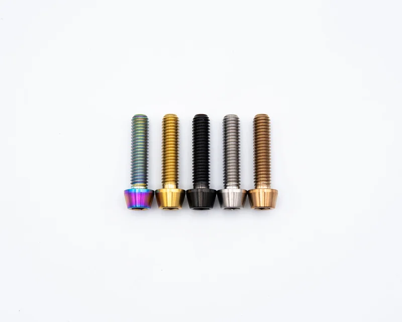 M6x25mm - Tapered Head - Titanium Rainbow Oil Slick