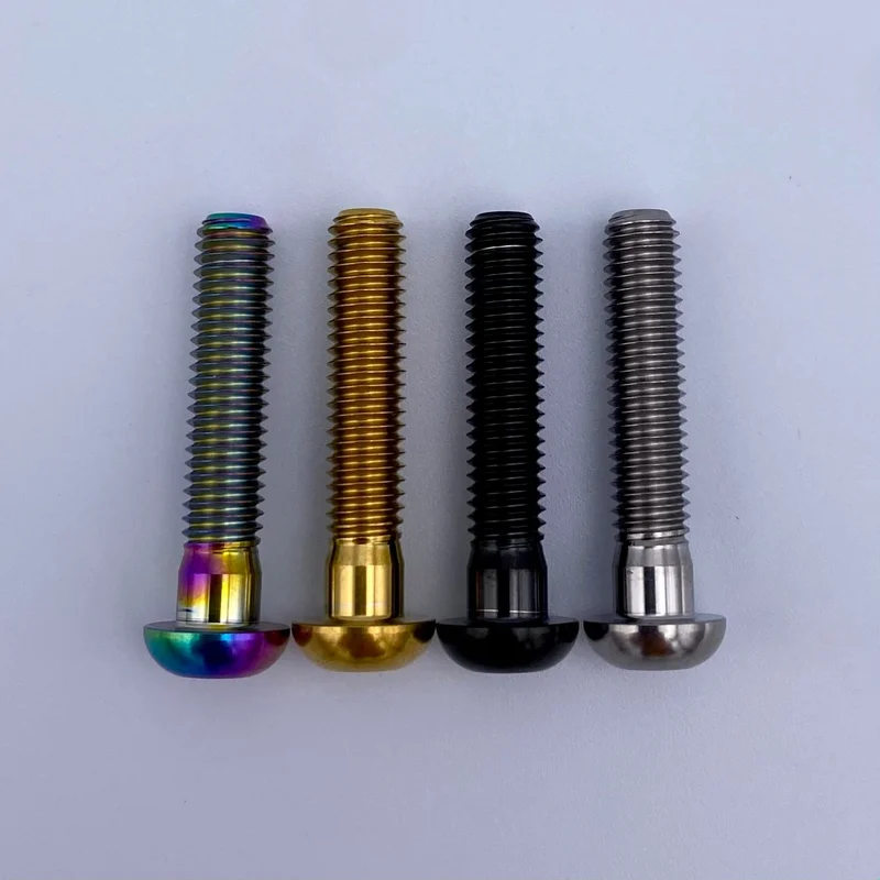 M6x30mm - Button Head - Titanium Rainbow Oil Slick