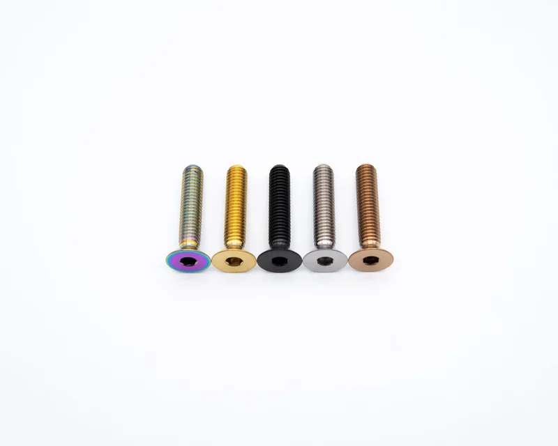 M6x30mm - Countersunk Head - Titanium Rainbow Oil Slick