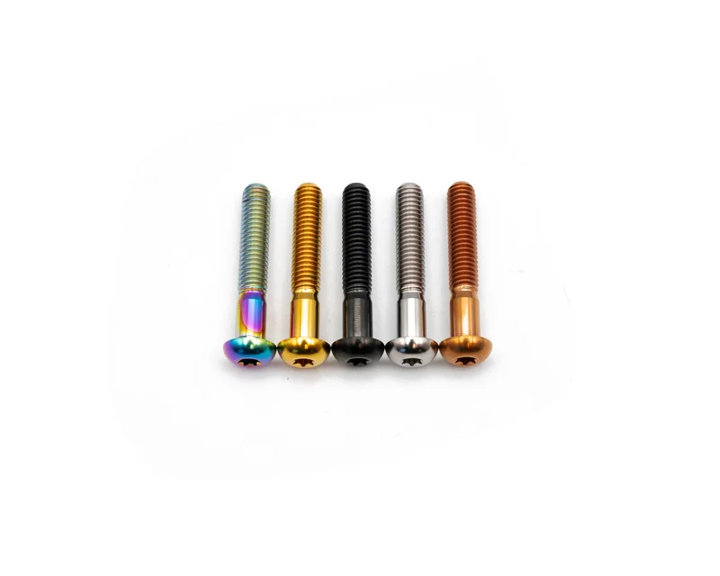 M6x35mm - Button Head Low Profile - Titanium Rainbow Oil Slick