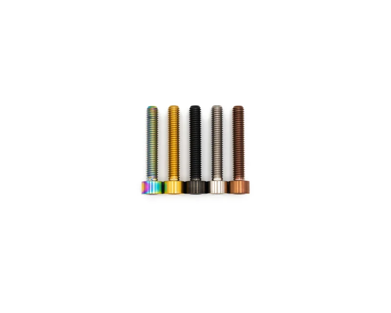 M6x35mm - Capped Head - Titanium Rainbow Oil Slick