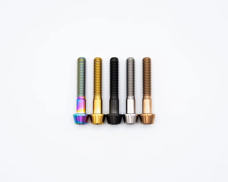 M6x35mm - Tapered Head - Titanium Rainbow Oil Slick