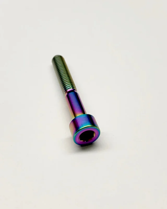 M6x40mm - Capped Head - Rainbow Oil Slick - Titanium